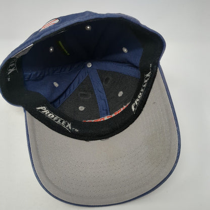 Triple Crown Fitted Hat Blue M/L Lightweight Embroidered Proflex Outdoor Cap