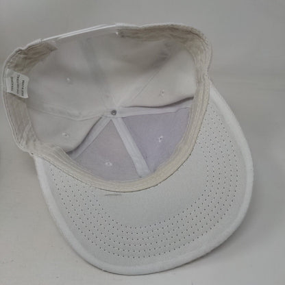 Pineapple Snapback Hat White OSFA Adjustable Vented Holes 6 Panel Acrylic