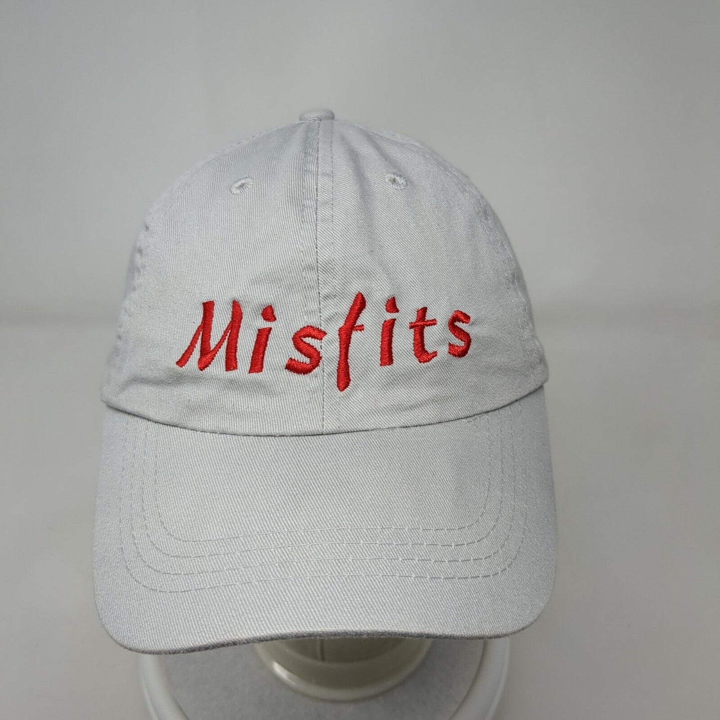 Misfits Strapback Hat Gray One Size Adjustable Embroidered Port & Company