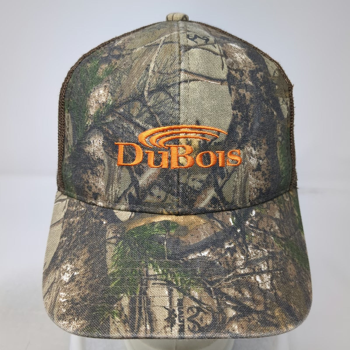 Port Authority Baseball Cap Brown One Size Camo Mesh Back Embroidered Logo Hat