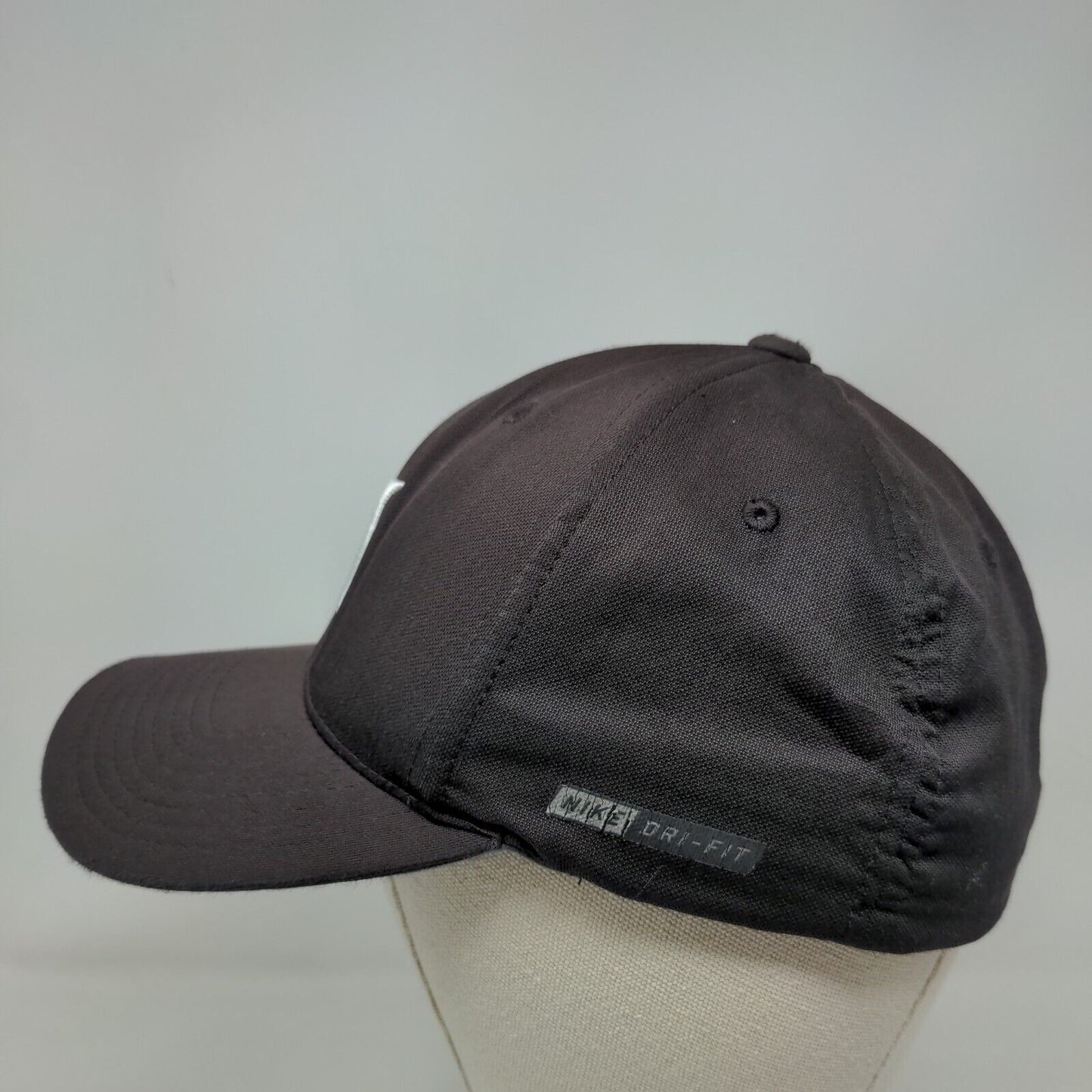 Hurley Nike Dri-Fit Fitted Hat Black Large/XL Embroidered Logo Flexfit