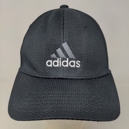 Adidas Men's Fitted Hat Black Size S/M Embroidered Logo Polyester