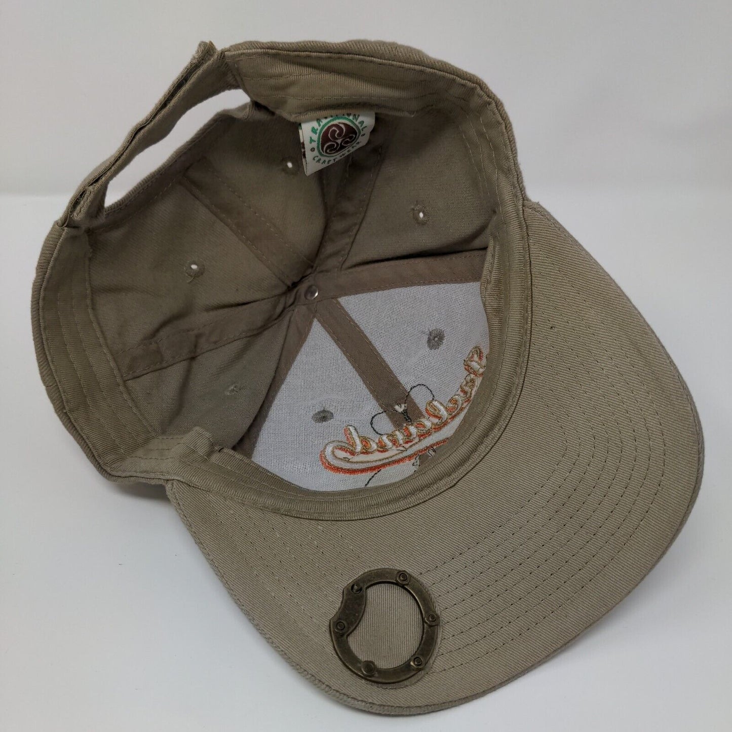 Ireland Shamrock Clover Strapback Hat Tan One Size Bottle Opener