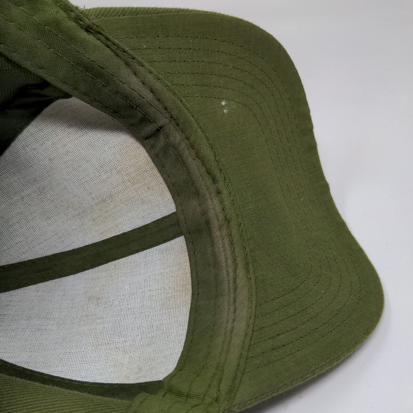 Unbranded Strapback Hat Green OSFA Adjustable 6 Panel Blank Polyester