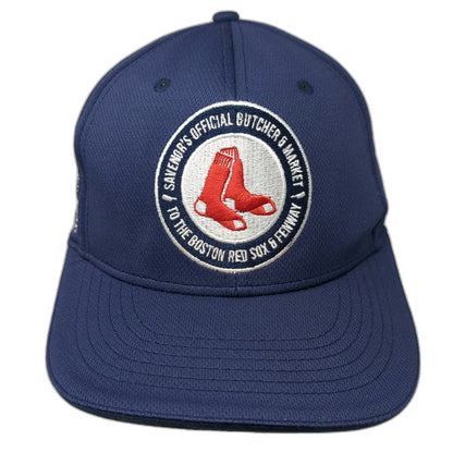 BDA Boston Red Sox MLB Baseball Cap Blue One Size Savenors Butcher Market Patch