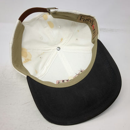 Firethorn 5 Panel White OSFM Hat D&B Supply Leather Strapback Farm Ranch Store
