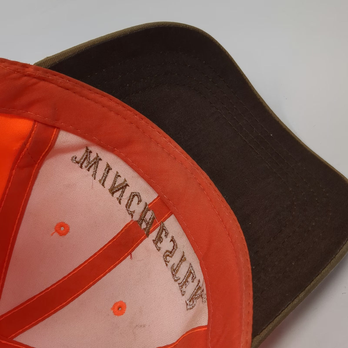 Winchester Baseball Cap Orange One Size Brown Embroidered Slideback Hunting Hat
