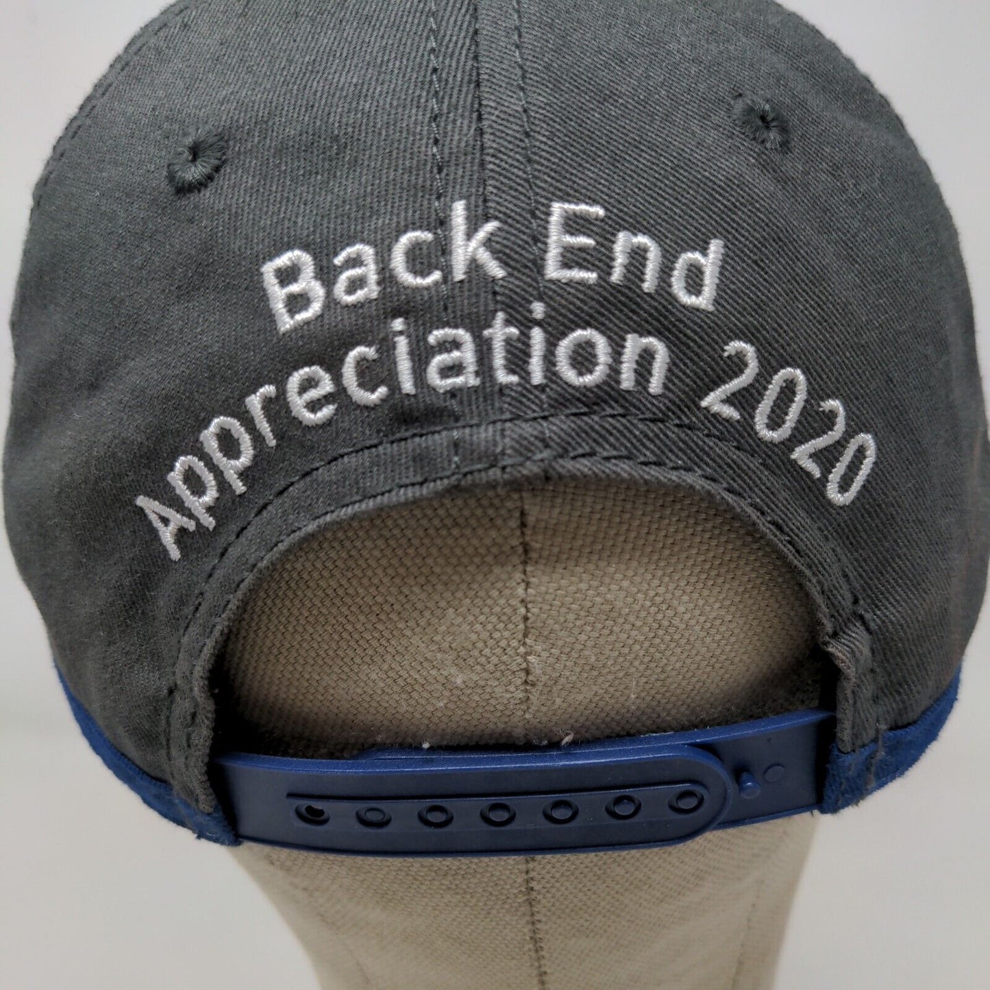Lowe's Men's Snapback Hat Gray Blue Embroidered Logo Back End Appreciation 2020