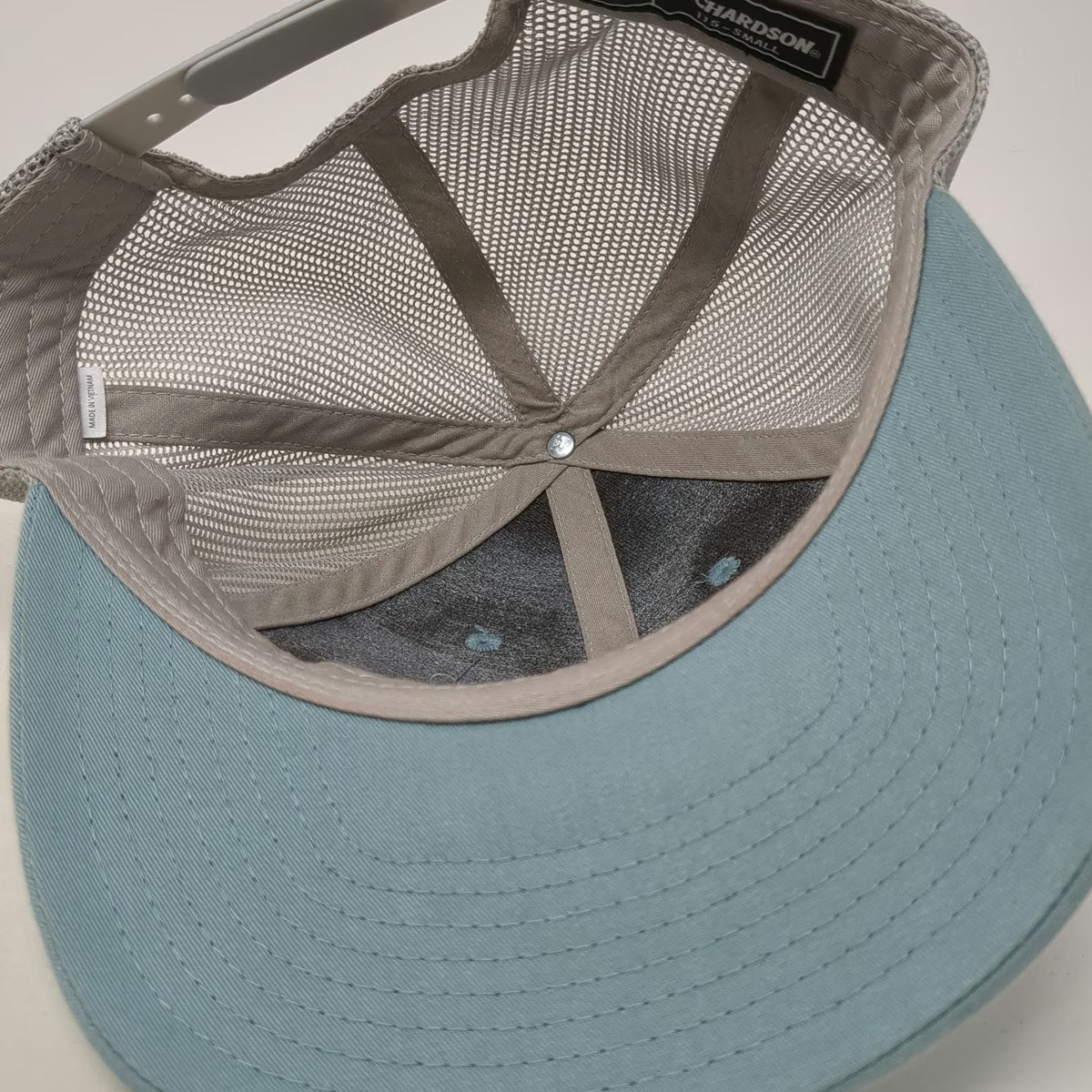 Richardson Trucker Hat Blue S Country Natural Beef Mesh Snapback Patch