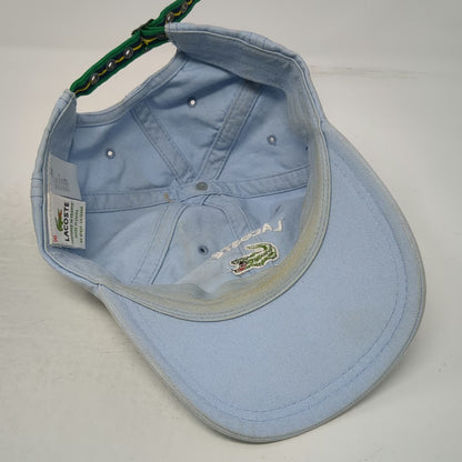 Lacoste Baseball Cap Blue One Size Adjustable Embroidered Cotton Logo Strap Hat
