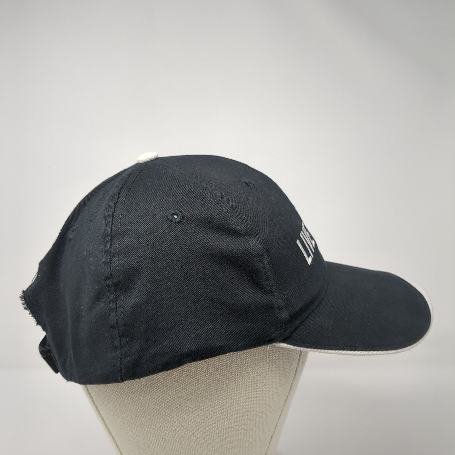 Live United Strapback Baseball Cap Black OS Adjustable Embroidered Hit Wear