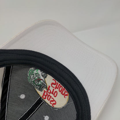 Bass Pro Shops Snapback Hat White OSFM Solid Gone Fishing Embroidered
