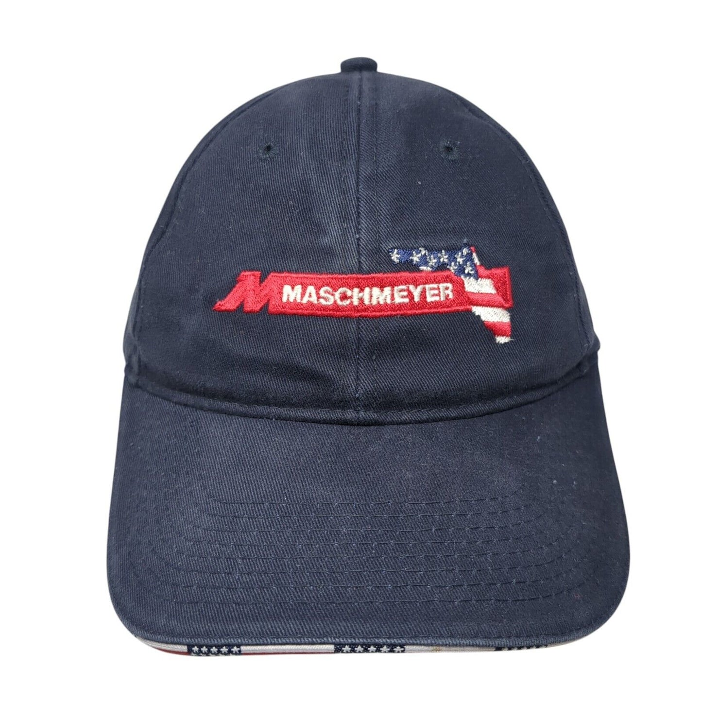Maschmeyer Slideback Baseball Cap Blue OS Adjustable Embroidered Patriotic Katl