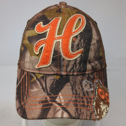 Hooters Trucker Hat Brown Orange One Size Camo Snapback Mesh Owl Letter H