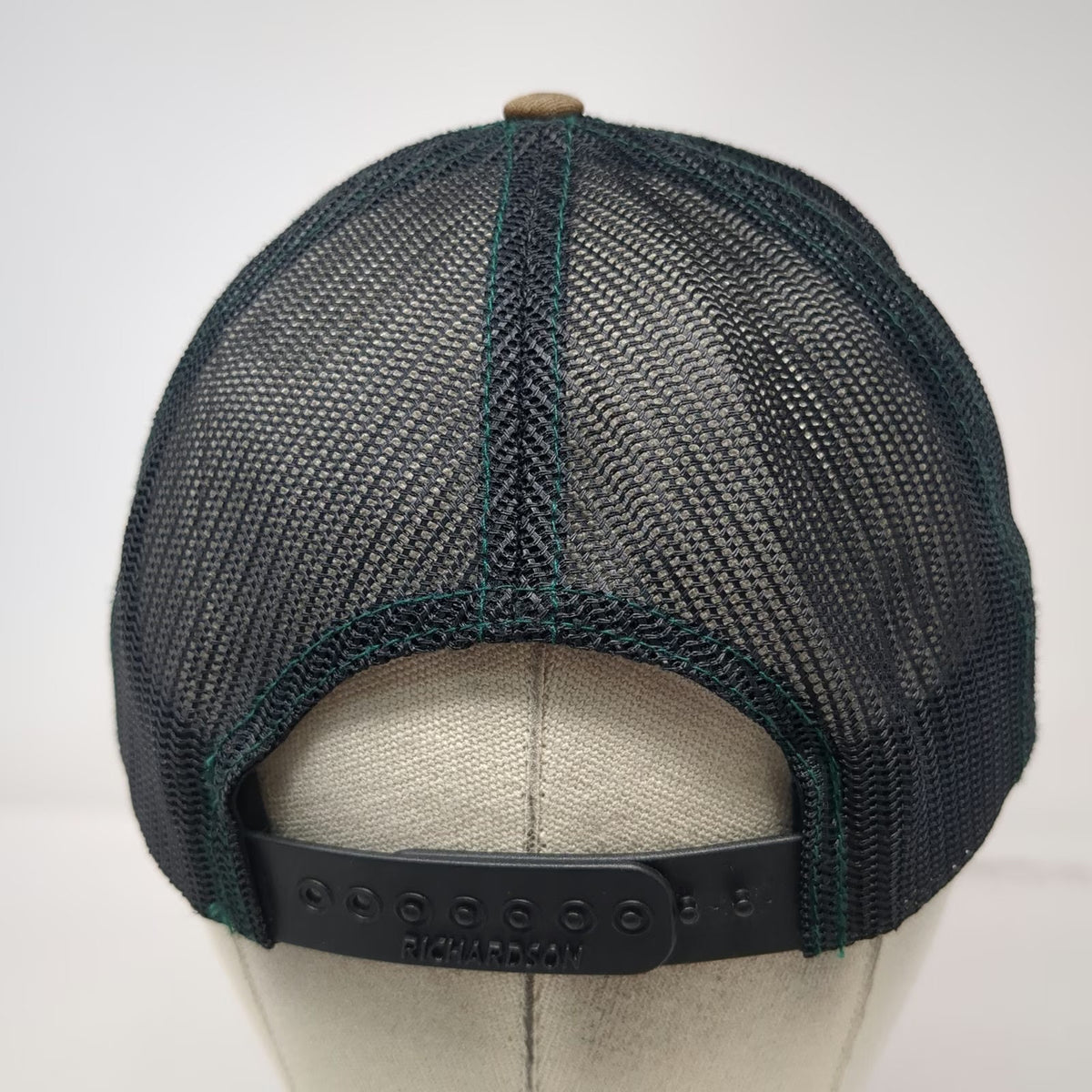 Richardson Trucker Hat Green Camo One Size American Flag Lund Mesh Back Snapback