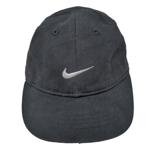 Nike Strapback Hat Black Adjustable Embroidered Swoosh Logo 100% Cotton