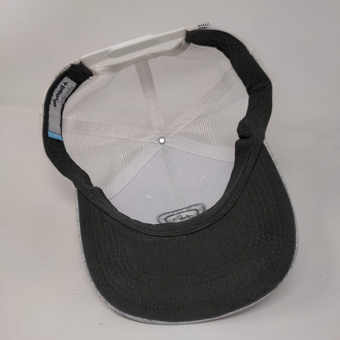 The Amelia River Club Snapback Trucker Hat Gray OS Classic Fit Mesh Back Ahead
