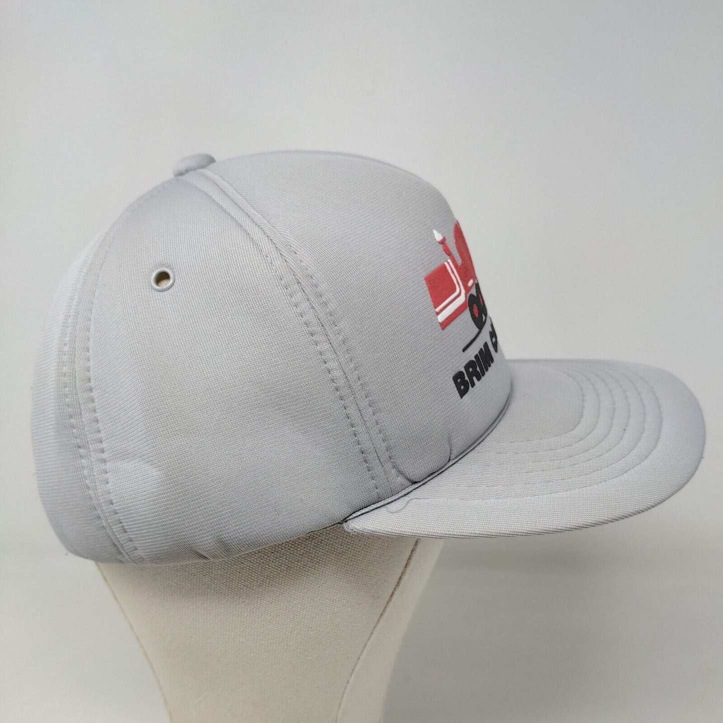 Yupoong Men's Snapback Hat Gray Size OSFA Graphic Brim Concrete Mixer Logo