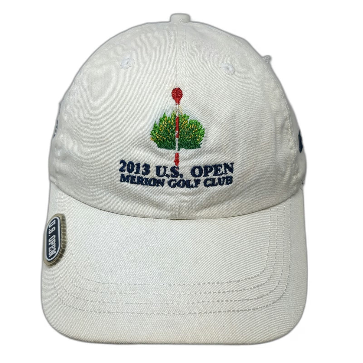 Ahead Baseball Cap White One Size 2013 US Open Merion Golf Club Ball Marker Hat