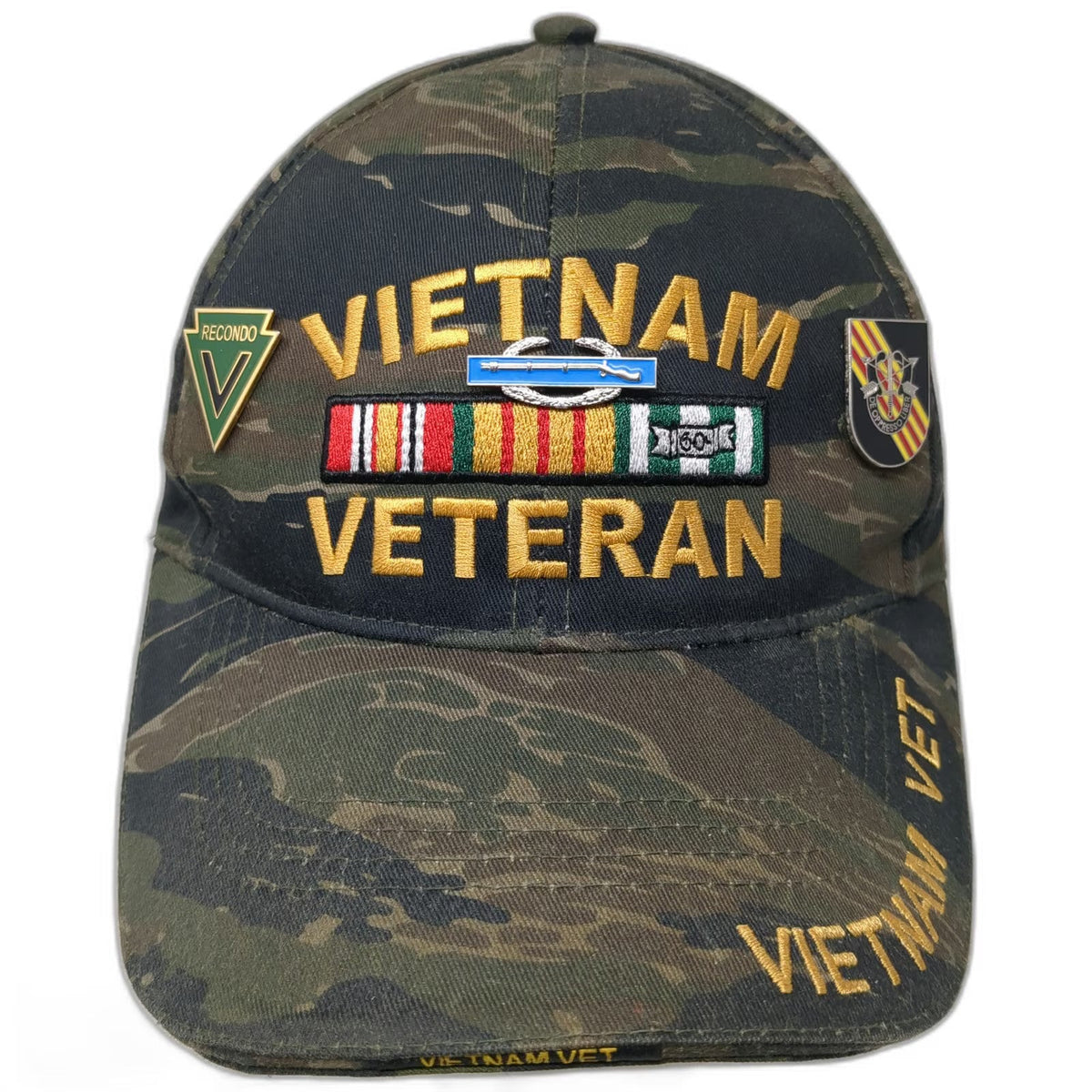 Rothco Vietnam Veteran Baseball Cap Green One Size Tigerstripe Camo Pins Hat