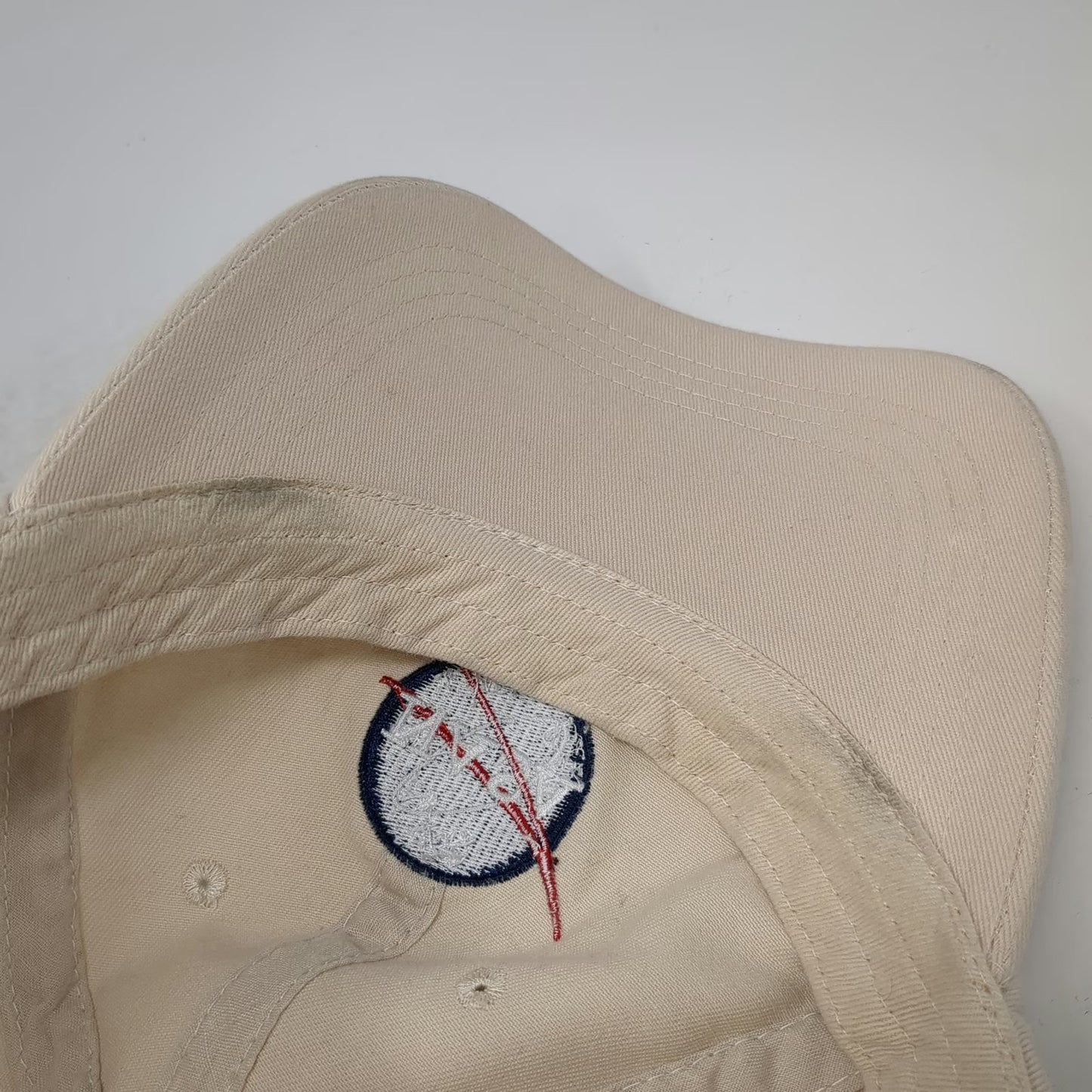 Prairie NASA Meatball Logo Baseball Cap Beige One Size Adjustable Cotton Hat