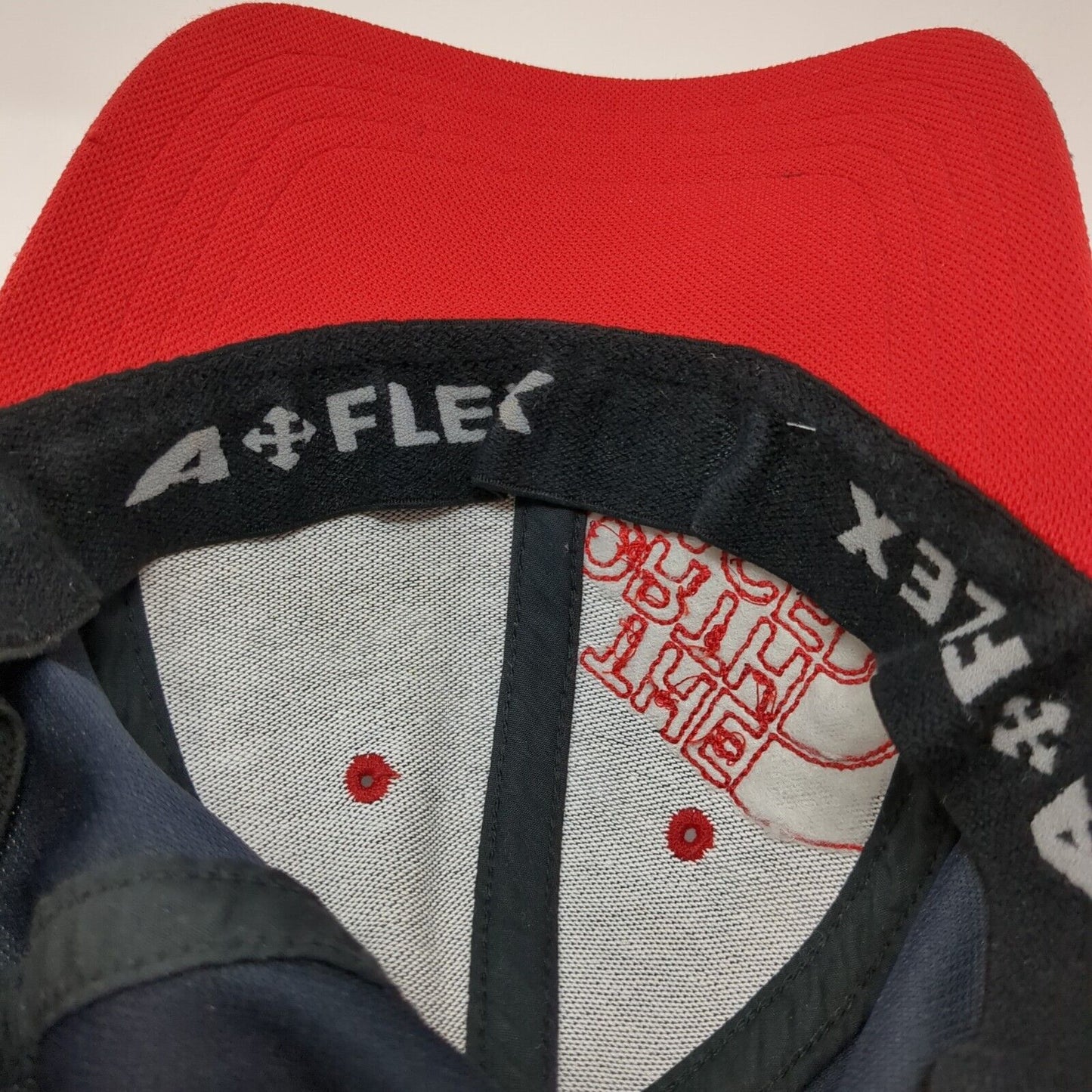 The North Face Fitted Hat Blue S/M Embroidered Vented Holes 6 Panel Flexfit