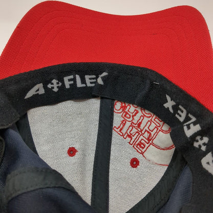The North Face Fitted Hat Blue S/M Embroidered Vented Holes 6 Panel Flexfit