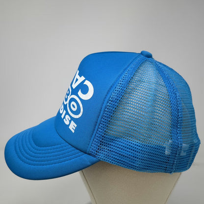 Cabo Paradise Blue Trucker Hat One Size Mesh Back Snapback Graphic Foam Crown