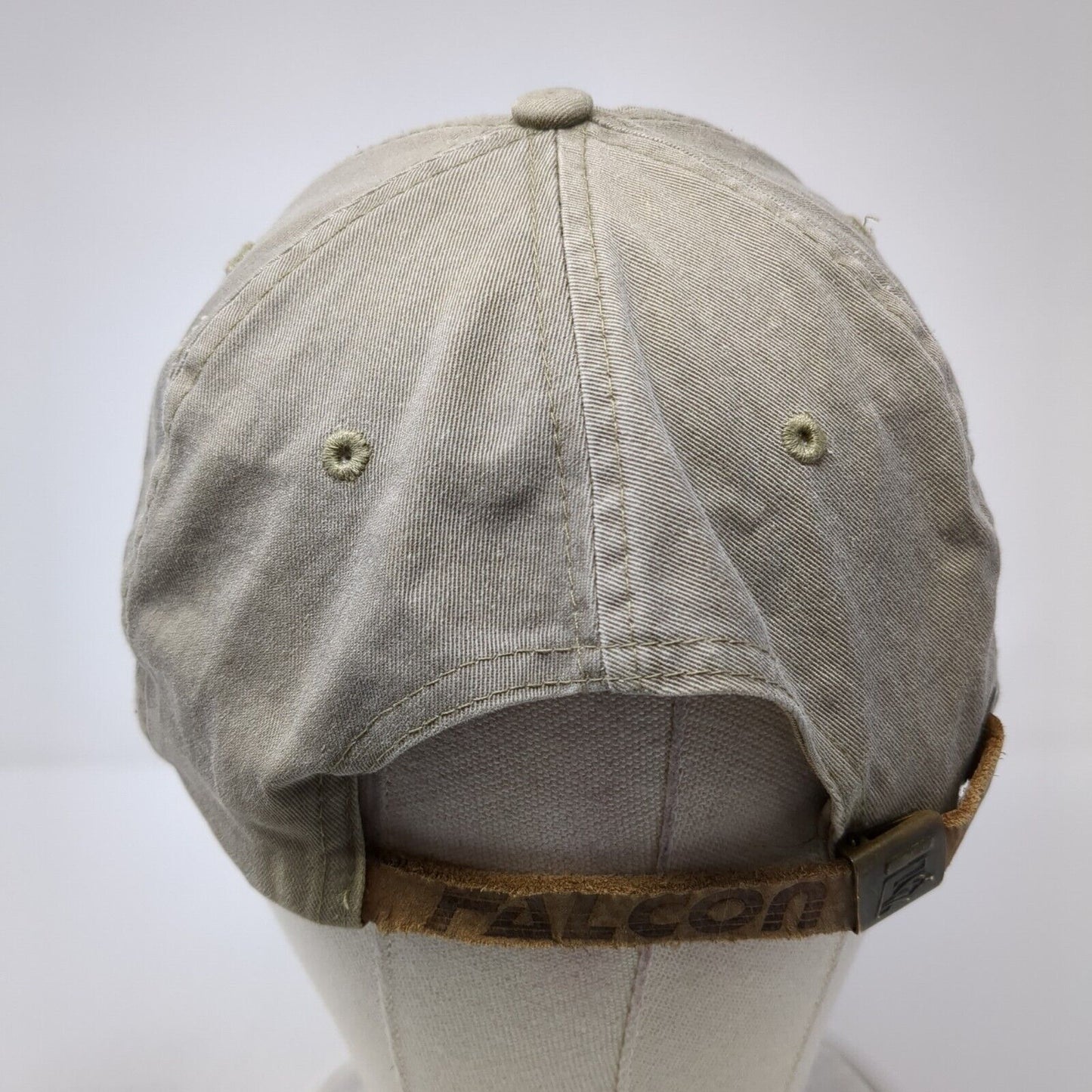 Falcon Slideback Hat Brown One Size Adjustable Leather Strap Blank
