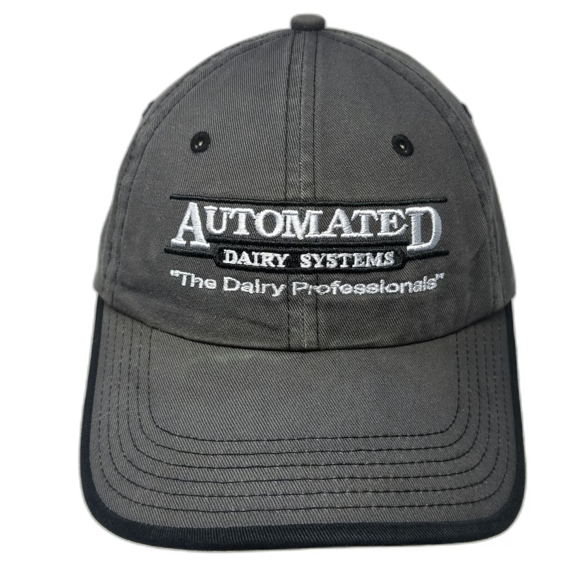 Port Authority Baseball Cap Gray One Size Automated Dairy Systems Strapback Hat