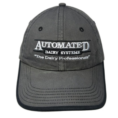 Port Authority Baseball Cap Gray One Size Automated Dairy Systems Strapback Hat