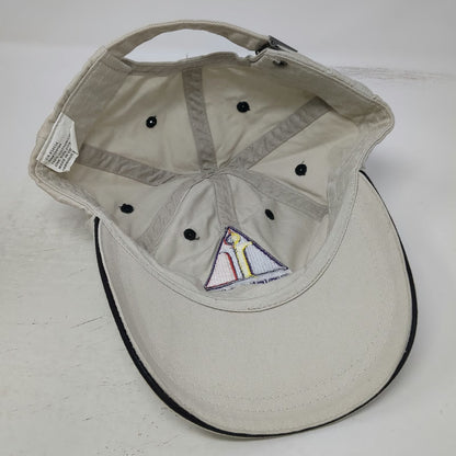 Spencer Baseball Cap Beige One Size Curved Brim Embroidered Logo Slideback Hat