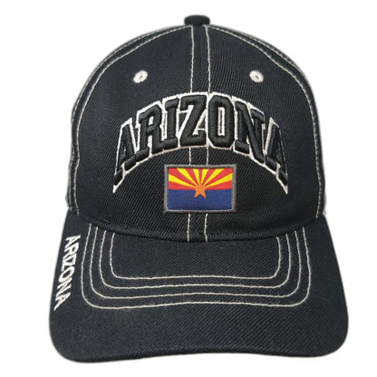 Big Bear Baseball Cap Black One Size Arizona State Flag Contrast Stitching Hat