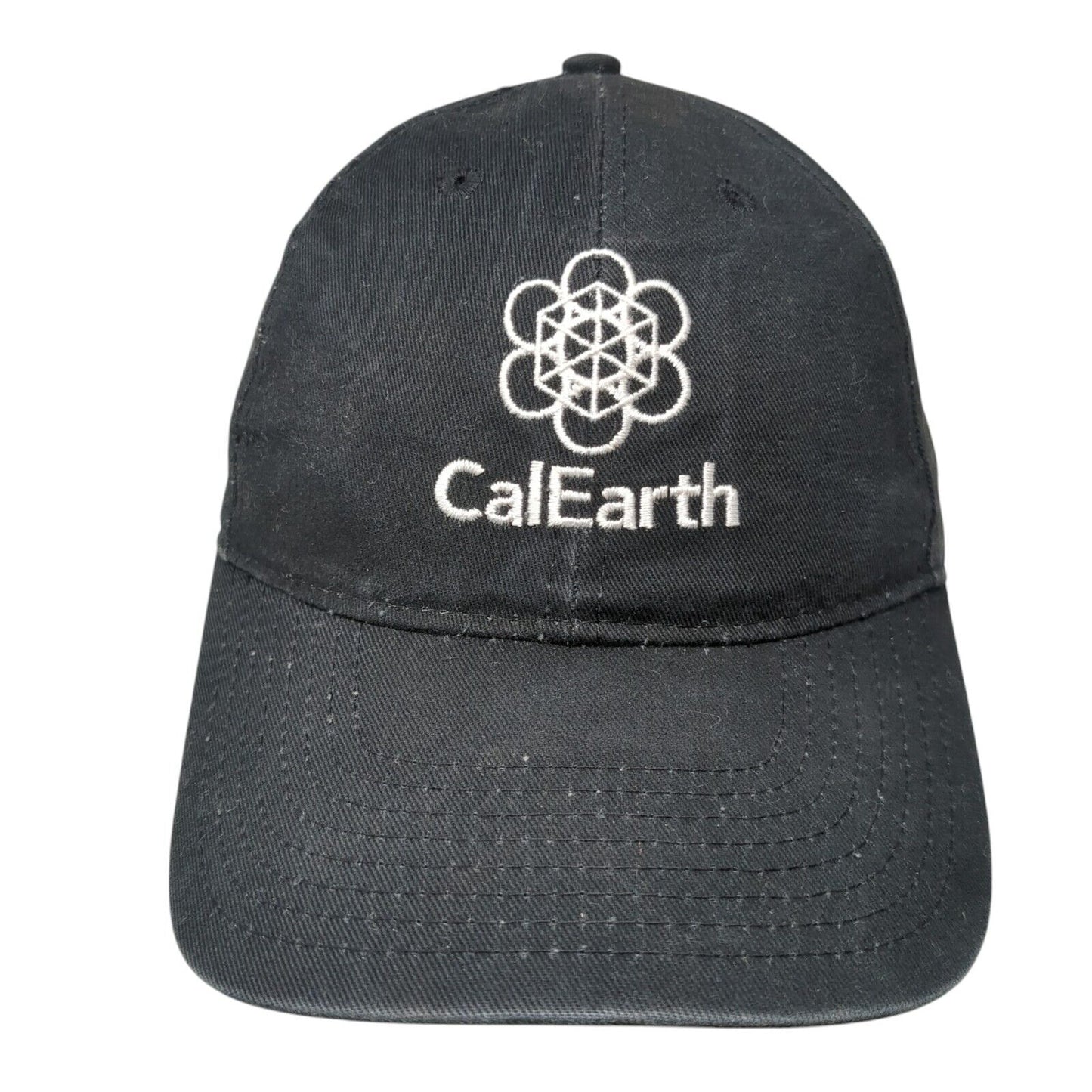 CalEarth Strapback Hat Black One Size Adjustable Embroidered Hit Wear