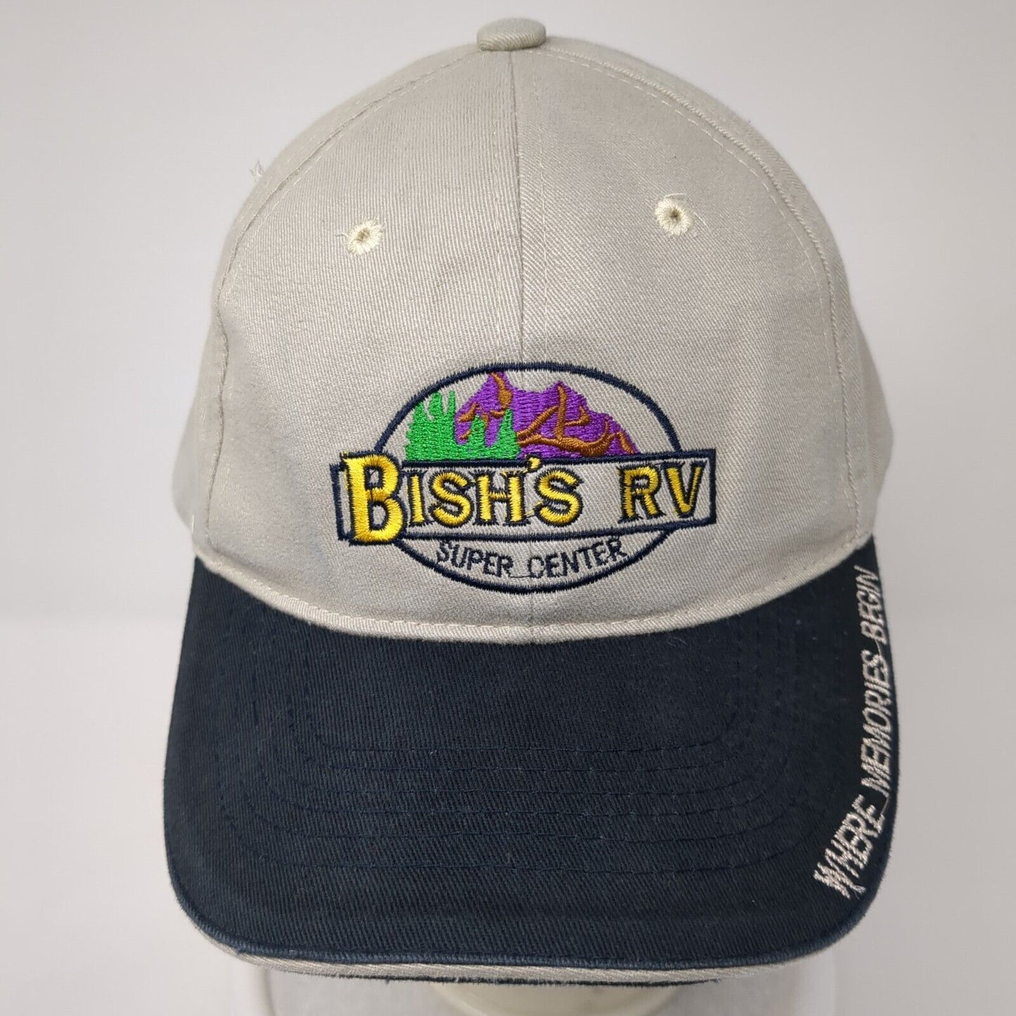 Bish's RV Super Center Where Memories Begin Route66 Slideback Hat Tan One Size