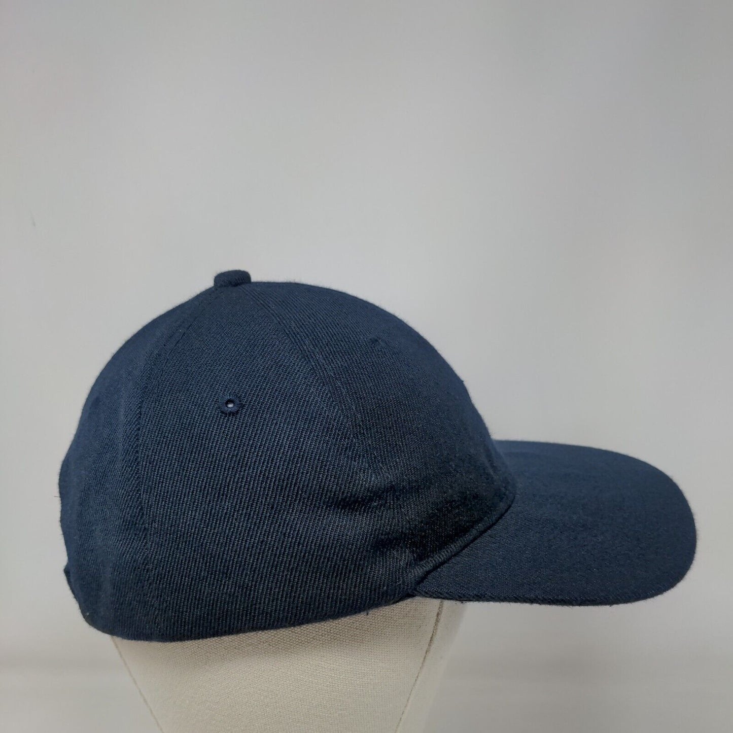 Unbranded Strapback Hat Solid Blue One Size Blank Adjustable 6 Panel