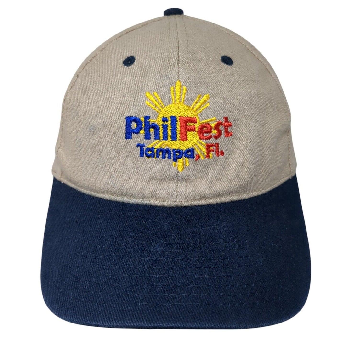 PhilFest Tampa FL Strapback Hat Multi One Size Adjustable Colorblock