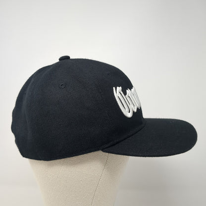 Compton Spell Out Snapback Hat Black One Size Adjustable Embroidered