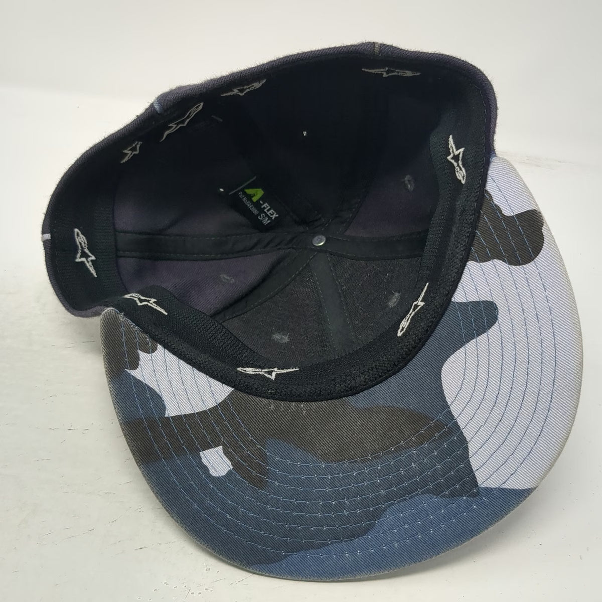 Alpinestars Baseball Cap Gray M Camo Under Brim Stretch Fit Embroidered Logo hat