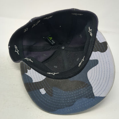 Alpinestars Baseball Cap Gray M Camo Under Brim Stretch Fit Embroidered Logo hat