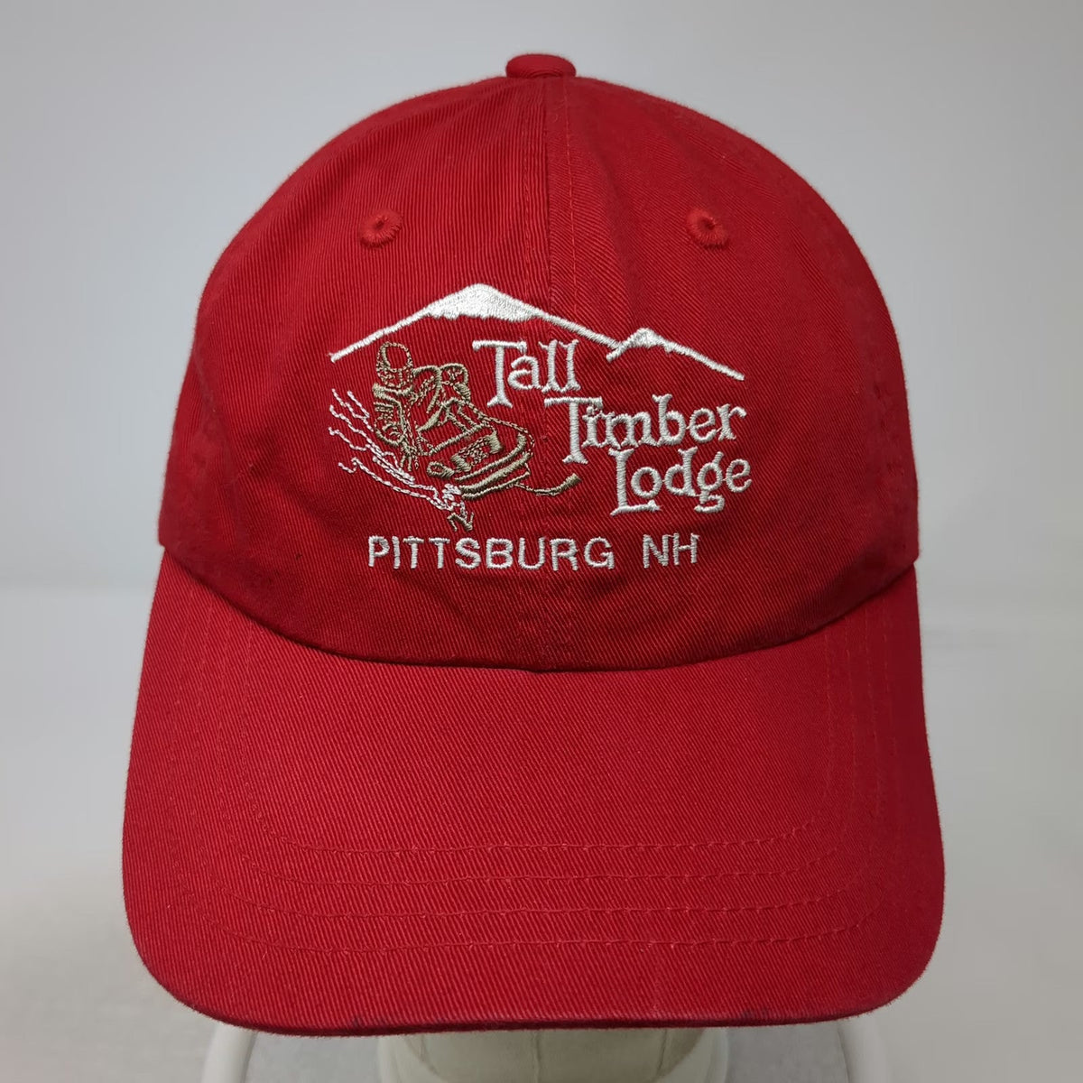 Imperial Baseball Cap Red One Size Slide Strap Snowmobile Tall Timber Lodge Hat