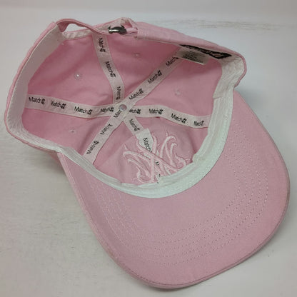 Matchitt Baseball Cap Pink One Size Monogram Embroidery Adjustable Cotton Hat