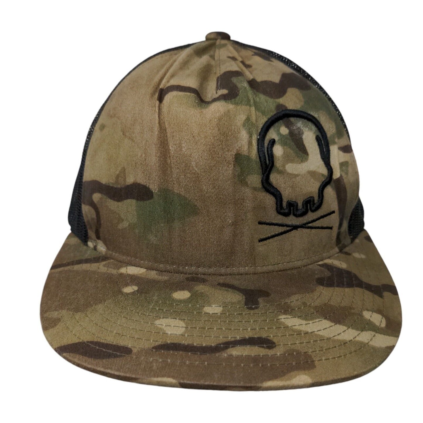 The Classic Yupoong Snapback Trucker Hat Camouflage OS Embroidered Mesh Back