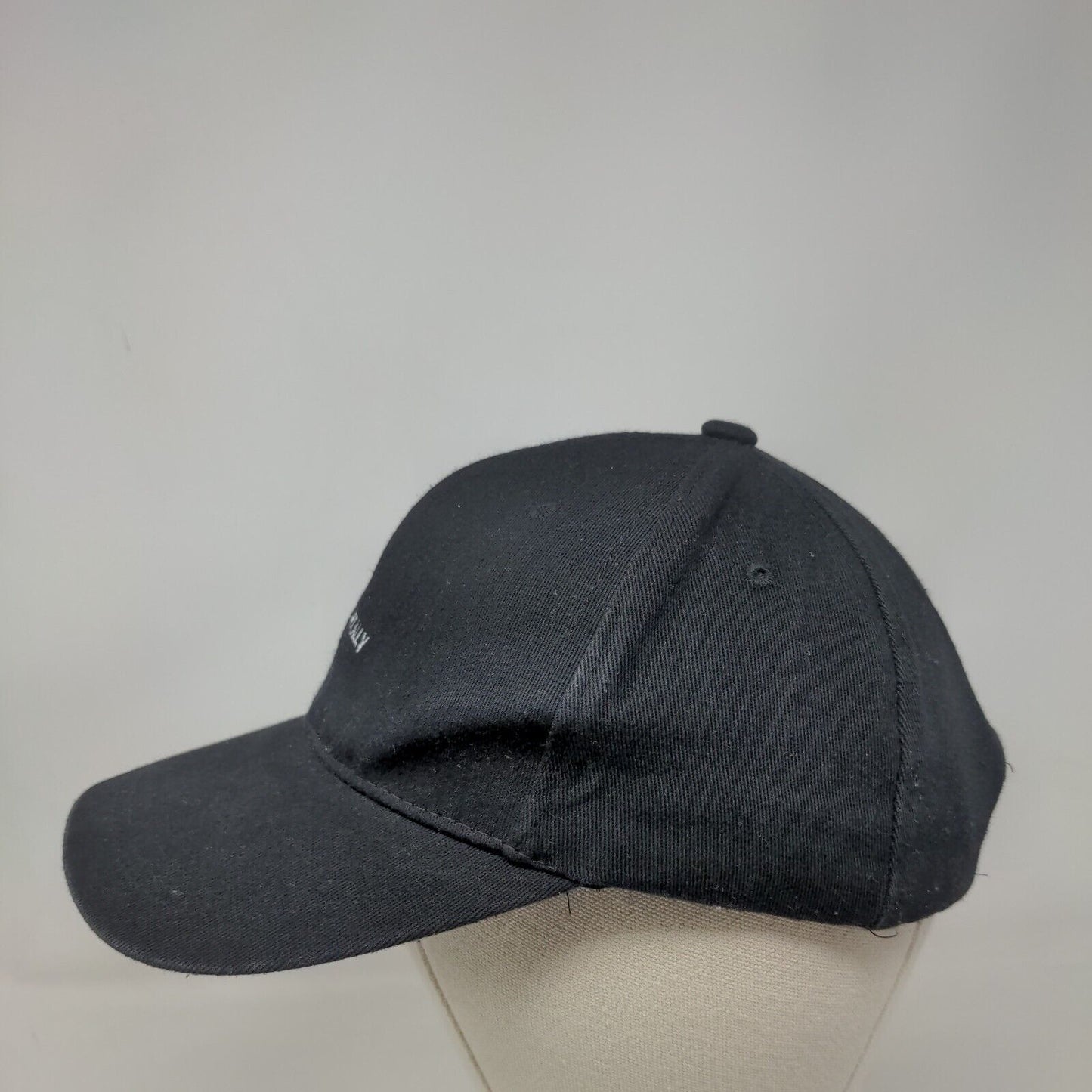 Not Really Slideback Hat Black One Size Adjustable Solid Vent Holes