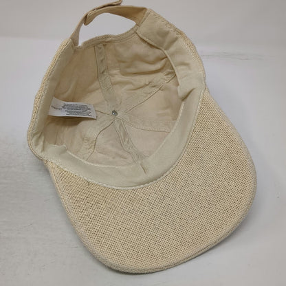 Primark Baseball Cap Beige One Size Adjustable Strapback Textured Woven Hat