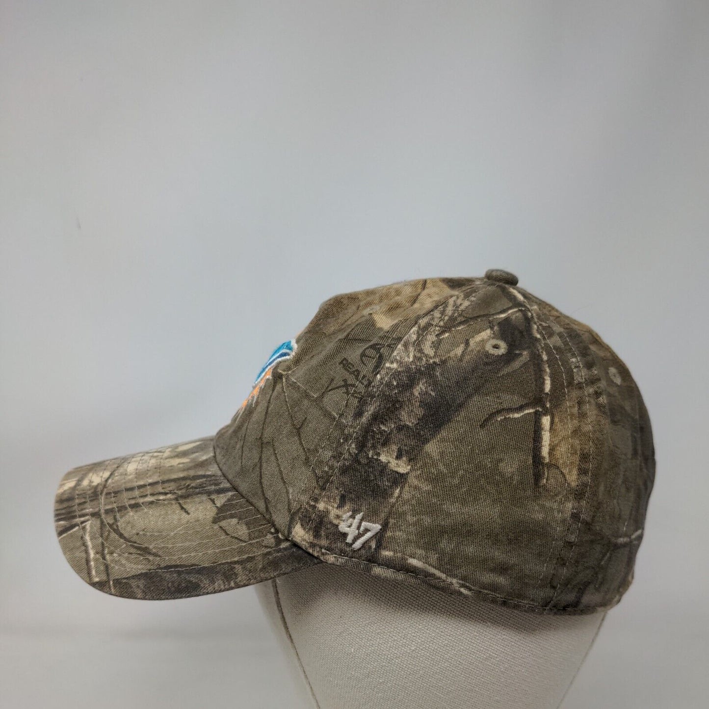 '47 Brand NFL Fitted Camo Hat Miami Dolphins Embroidered Logo