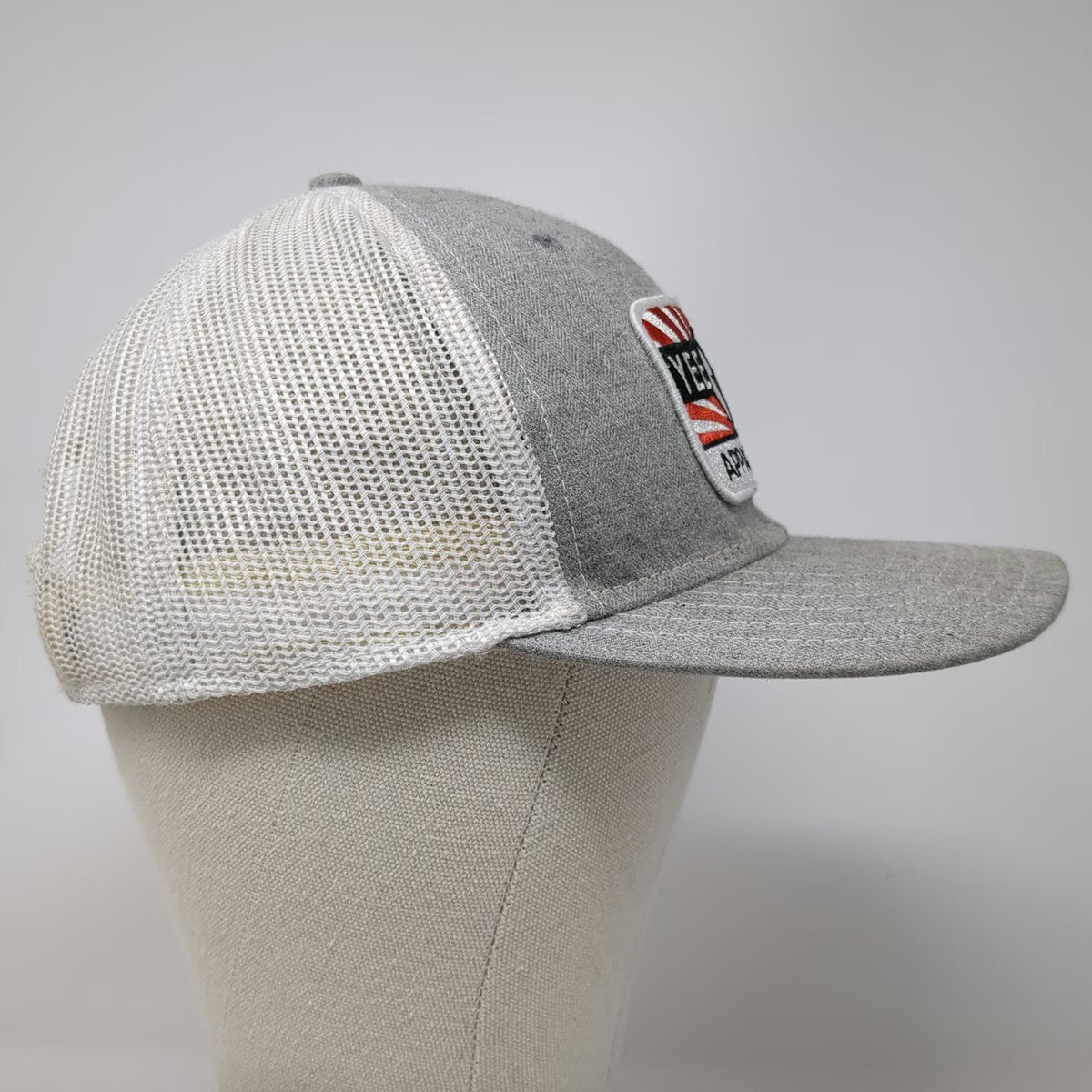 Yee Yee Apparel Co Trucker Hat Gray One Size Mesh Snapback Logo Patch