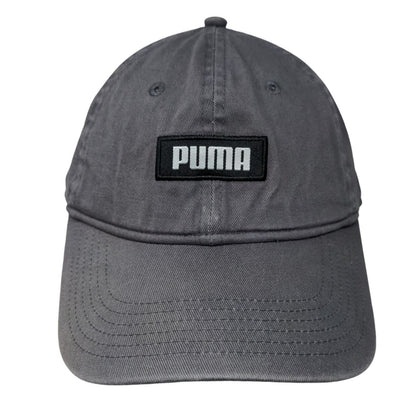 PUMA Patch Slideback Hat Gray One Size Adjustable 6 Panel Vent Holes