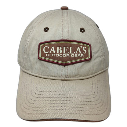 Cabela's Baseball Cap Beige Brown One Size 1961 Outdoor Gear Slideback Logo Hat