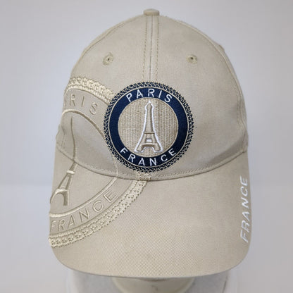 Paris France Slideback Hat Tan One Size Adjustable City Of Lights